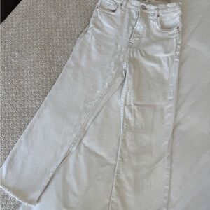 Mango Women's Cream Straight Leg Jeans